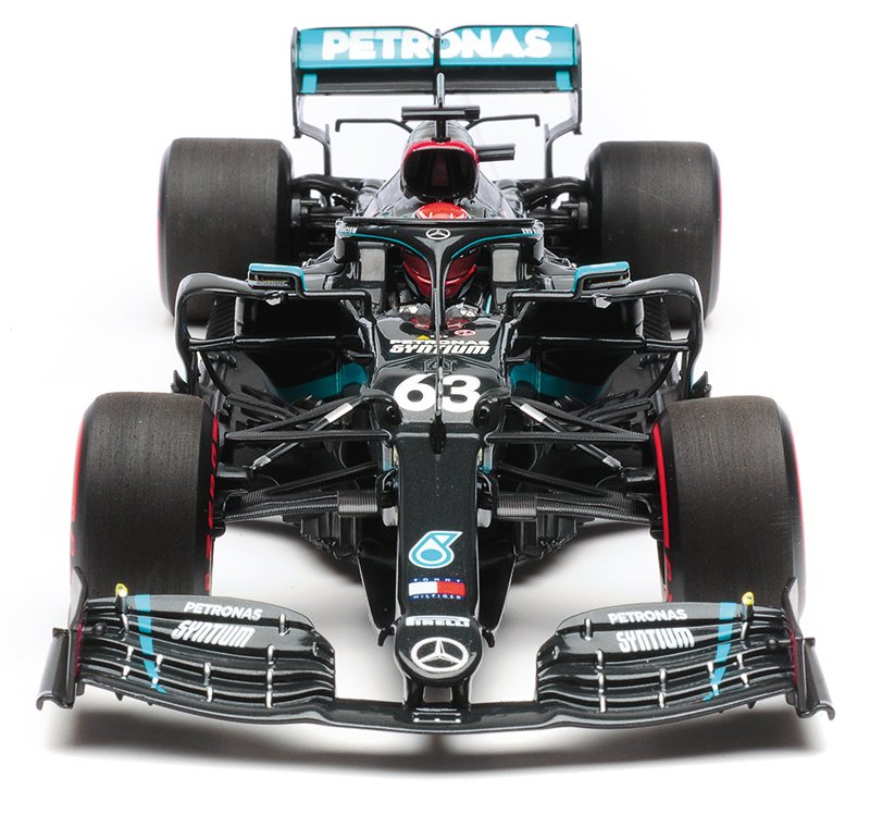 Minichamps 1-18 and russell 2020 mercedes f1 w11 sakhir front